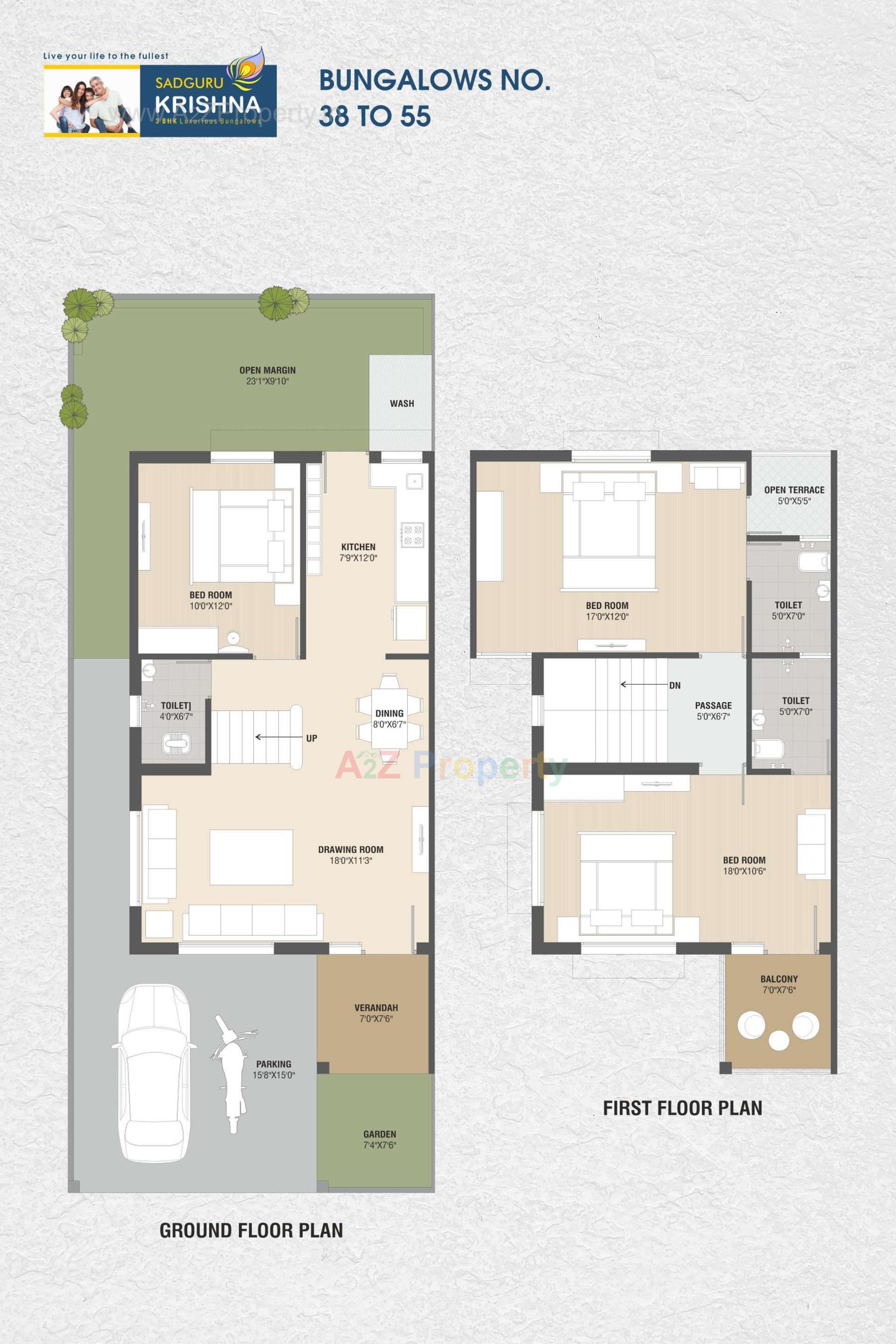 Layout of real estate project Sadguru Krishna Bunglows located at Hathijan, Ahmedabad, Gujarat