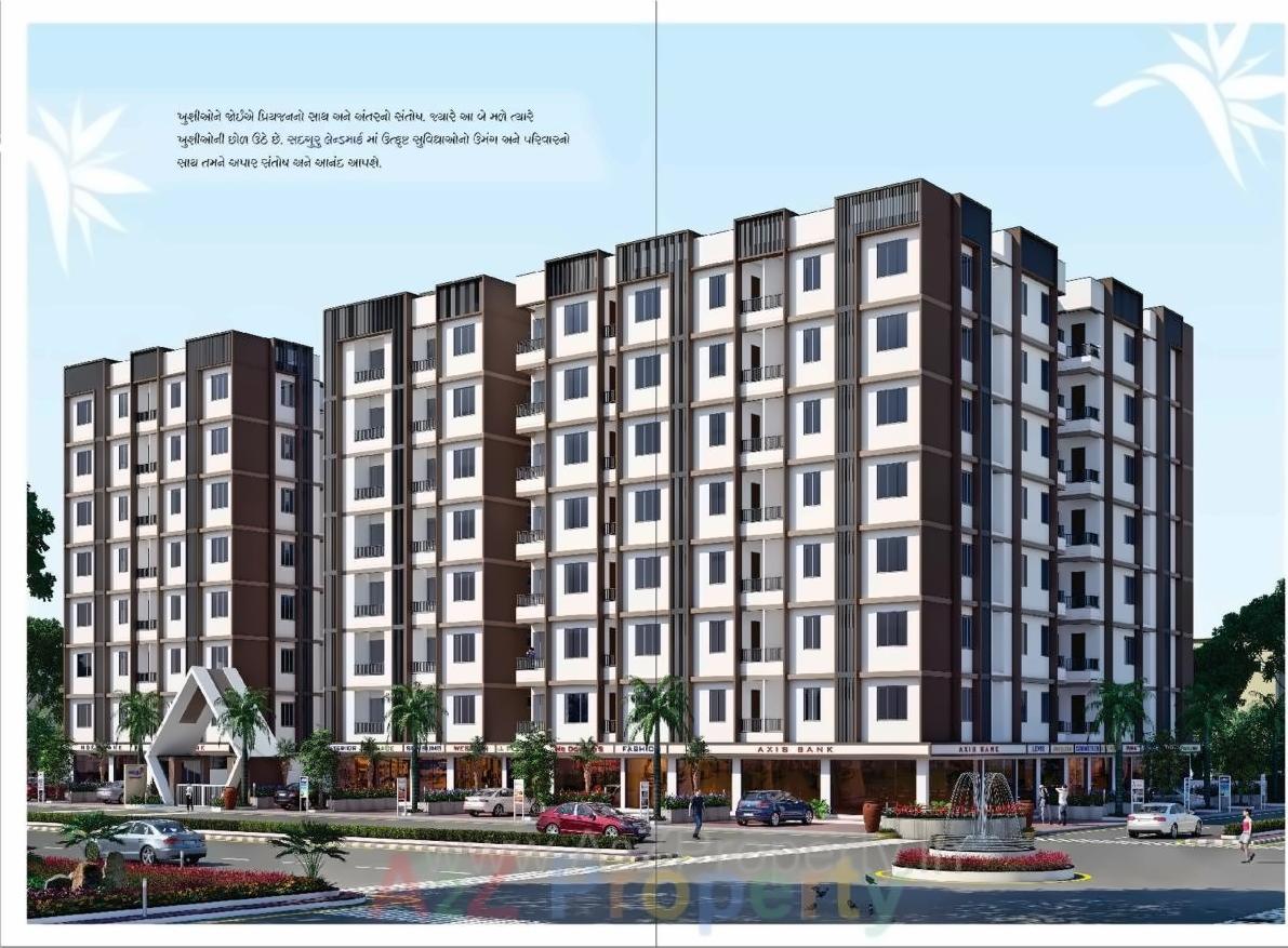 3D Elevation of real estate project Sadguru Landmark located at Naroda, Ahmedabad, Gujarat