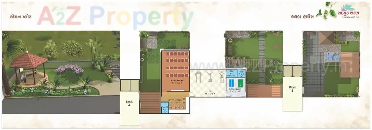 Layout of real estate project Sadguru Sharan located at Nikol, Ahmedabad, Gujarat