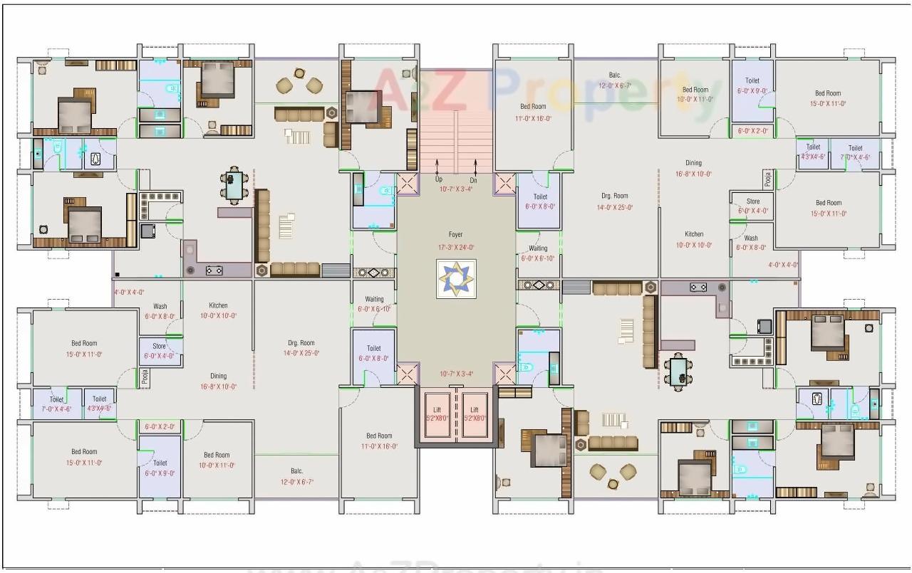 Layout of real estate project Sadguru Sky located at Nikol, Ahmedabad, Gujarat