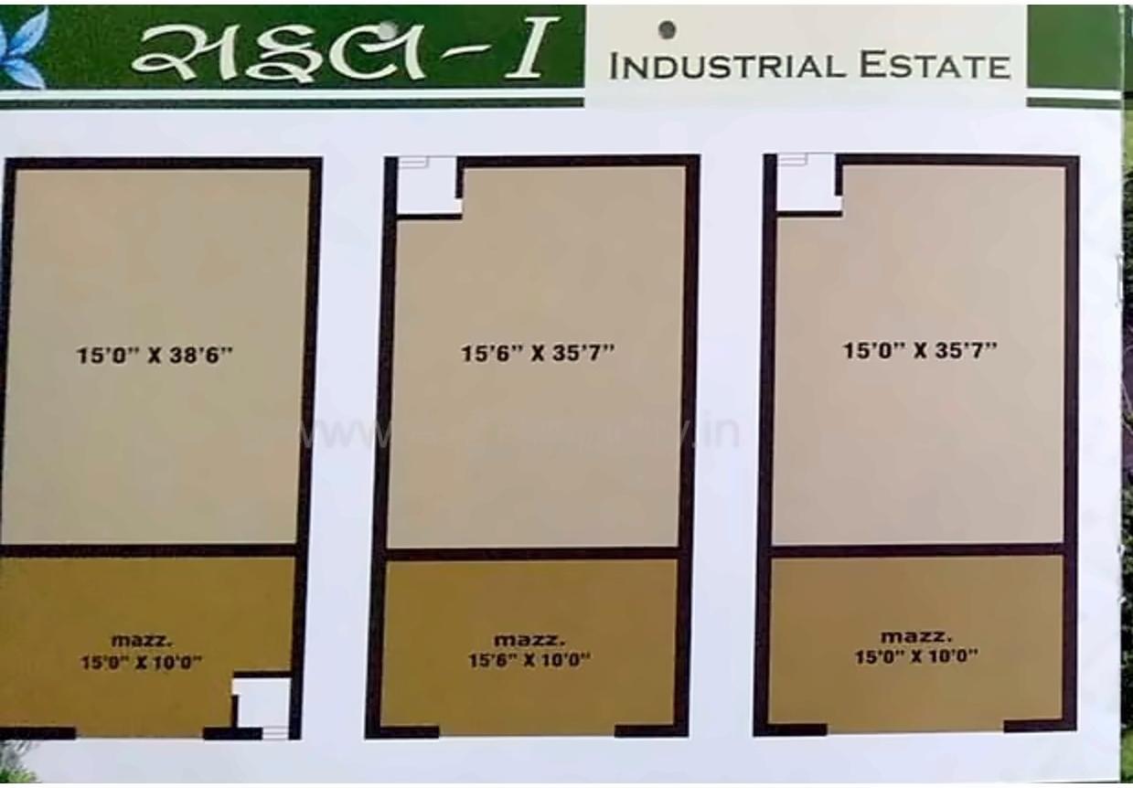 Layout of real estate project Safal Industrial Estate located at Kathwada, Ahmedabad, Gujarat