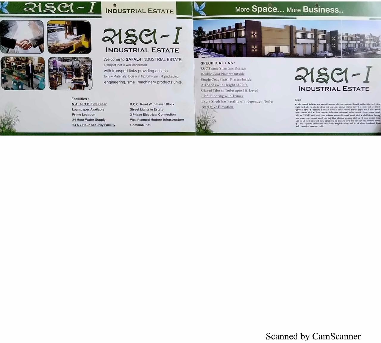 Layout of real estate project Safal Industrial Estate located at Kathwada, Ahmedabad, Gujarat