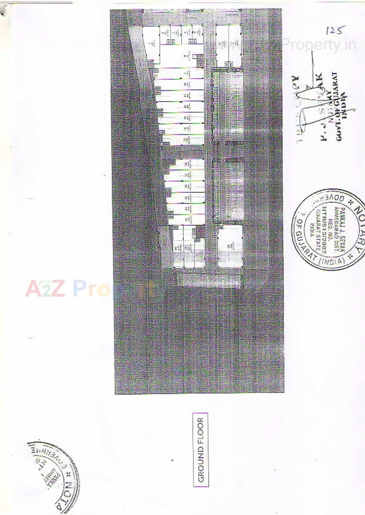 Layout of real estate project Saffron Business Park located at Ghodasar, Ahmedabad, Gujarat