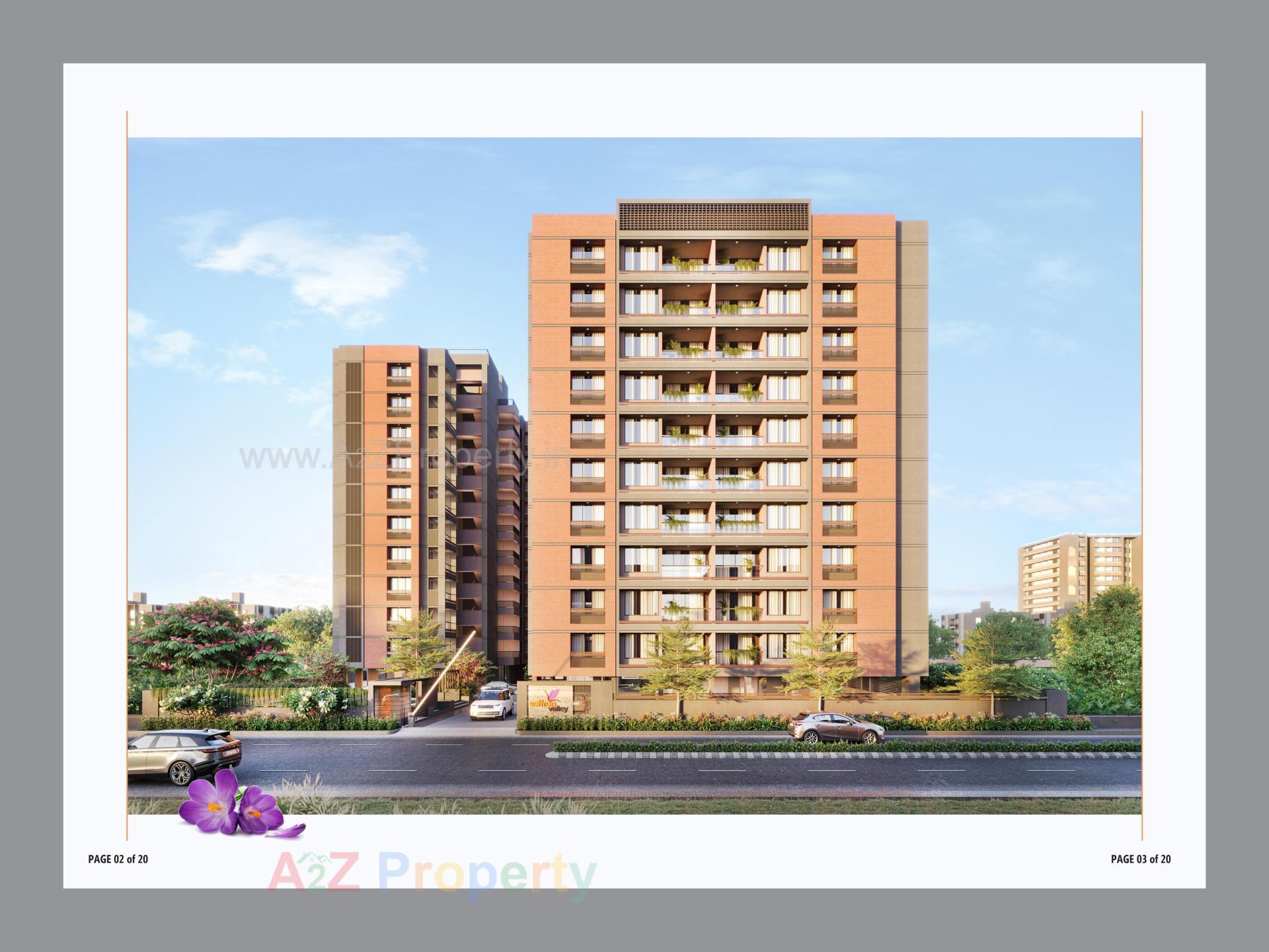 3D Elevation of real estate project Saffron Valley located at Nikol, Ahmedabad, Gujarat