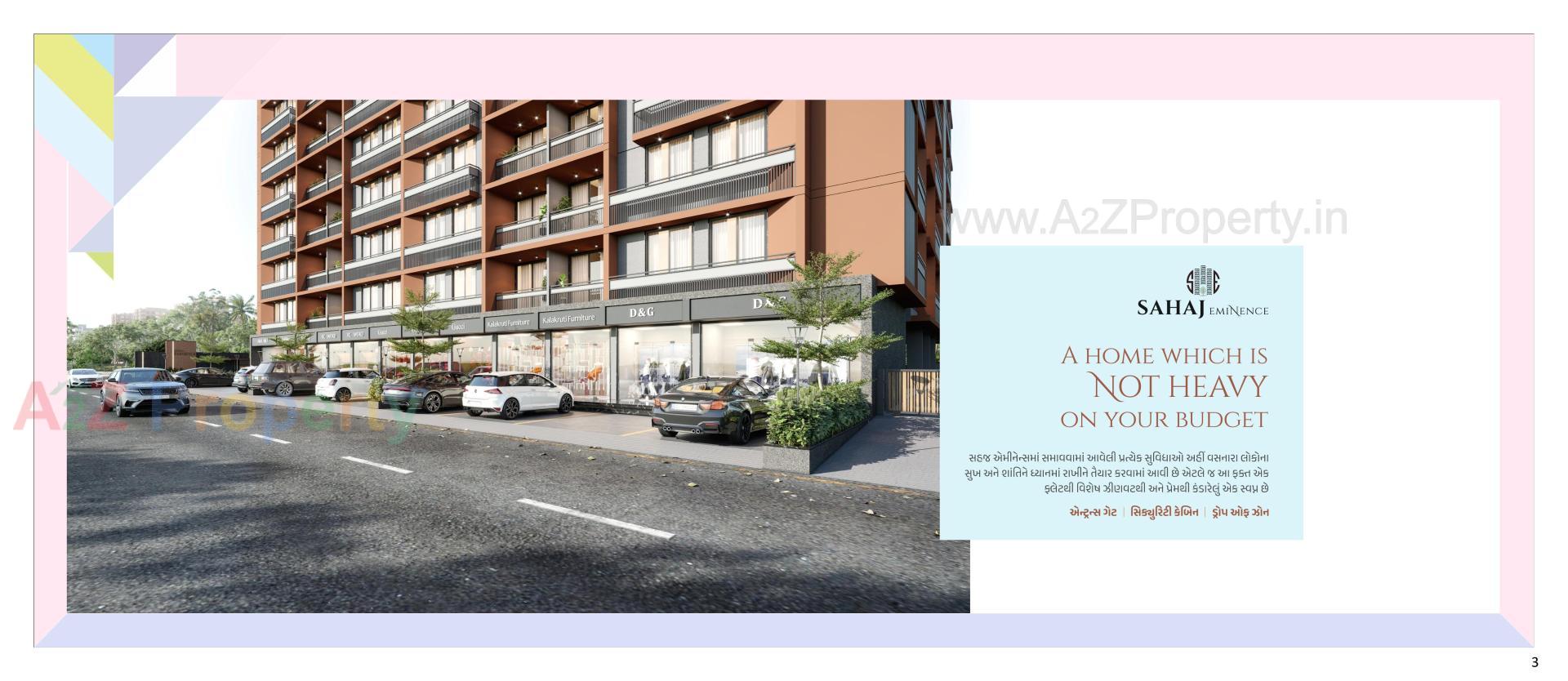 3D Elevation of real estate project Sahaj Eminence located at Ramol, Ahmedabad, Gujarat