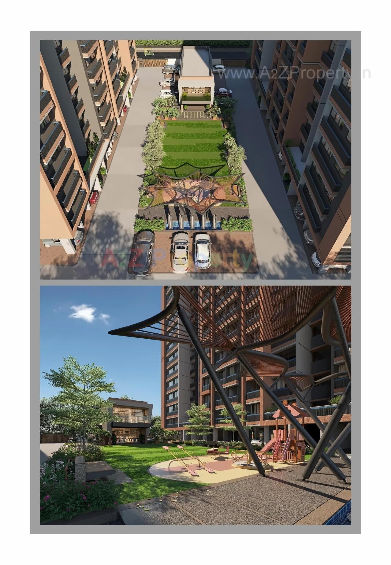 3D Elevation of real estate project Sahaj Heights located at Wadaj, Ahmedabad, Gujarat