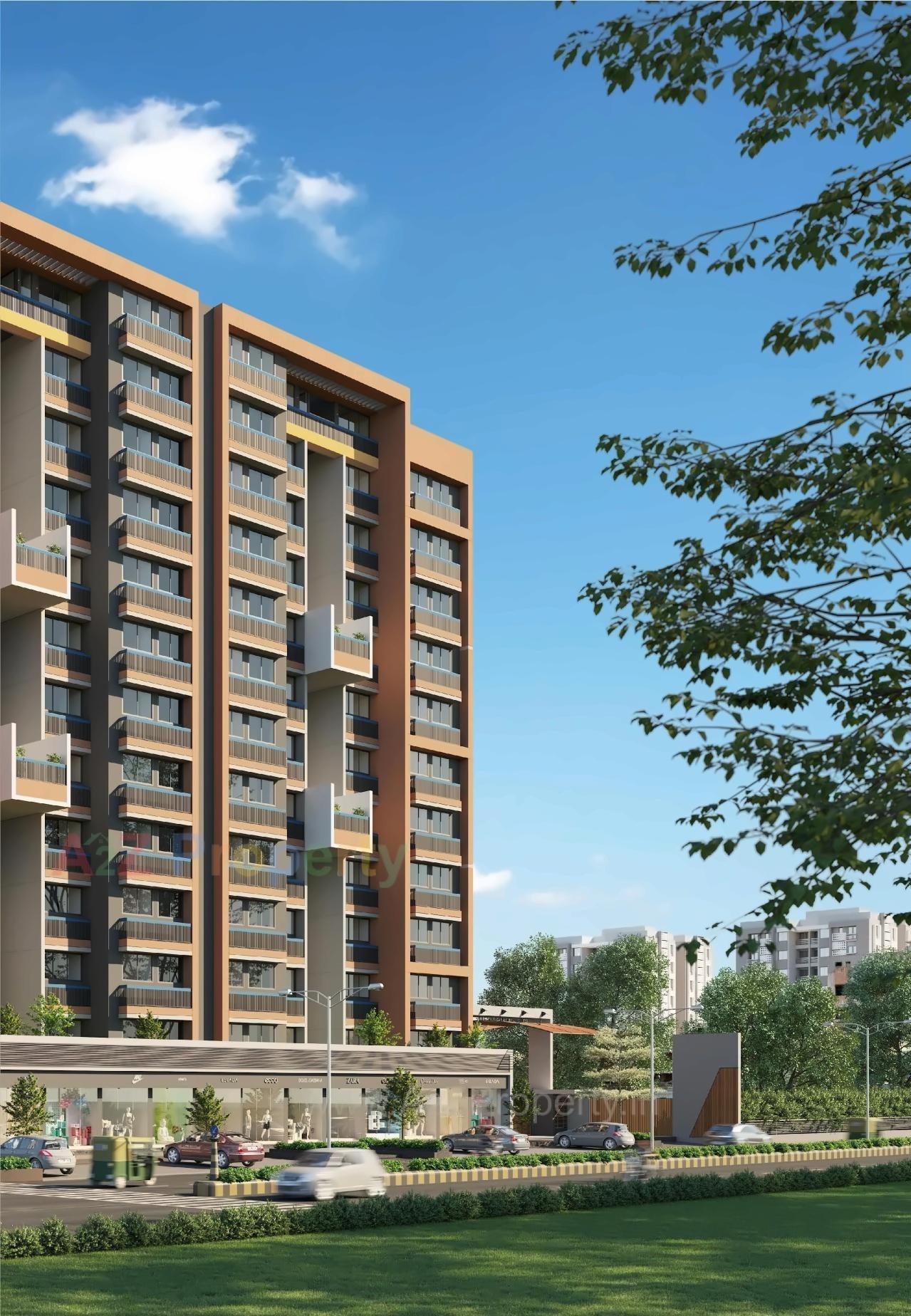 3D Elevation of real estate project Sahaj Heights located at Wadaj, Ahmedabad, Gujarat