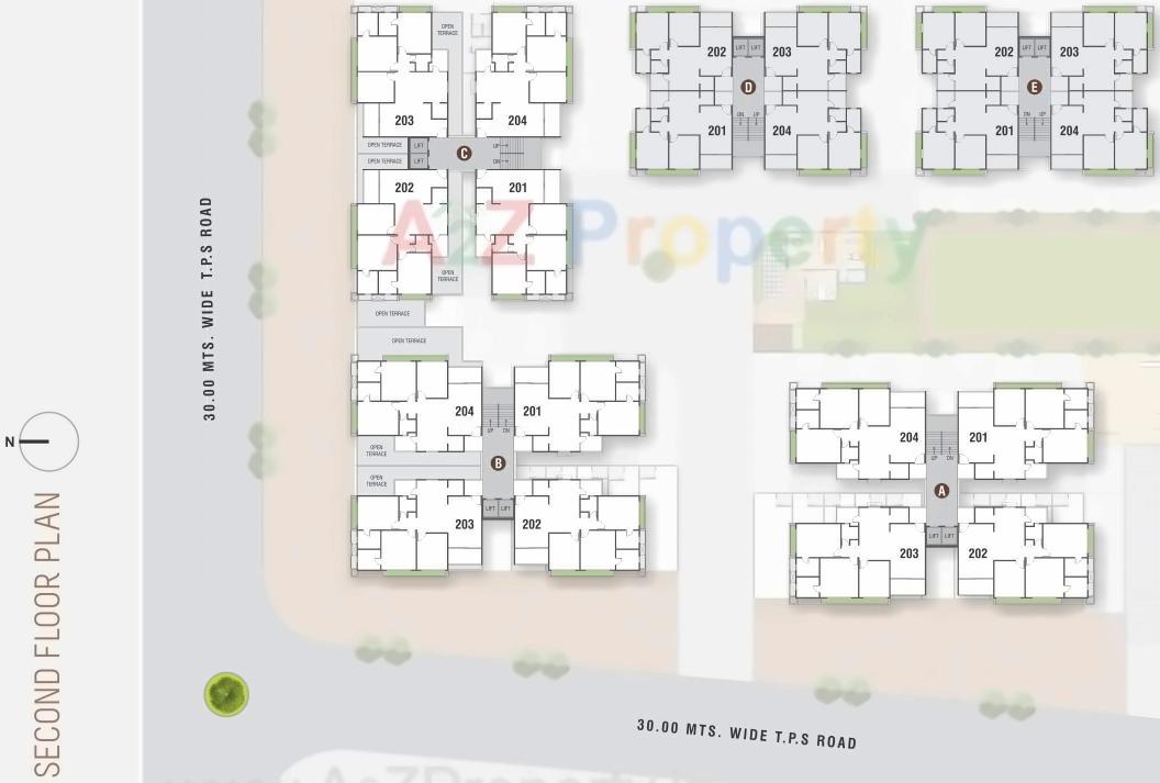 Layout of real estate project Sahaj Prime located at Gota, Ahmedabad, Gujarat