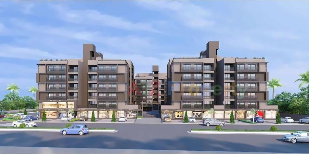 3D Elevation of real estate project Sahaj Prime located at Gota, Ahmedabad, Gujarat