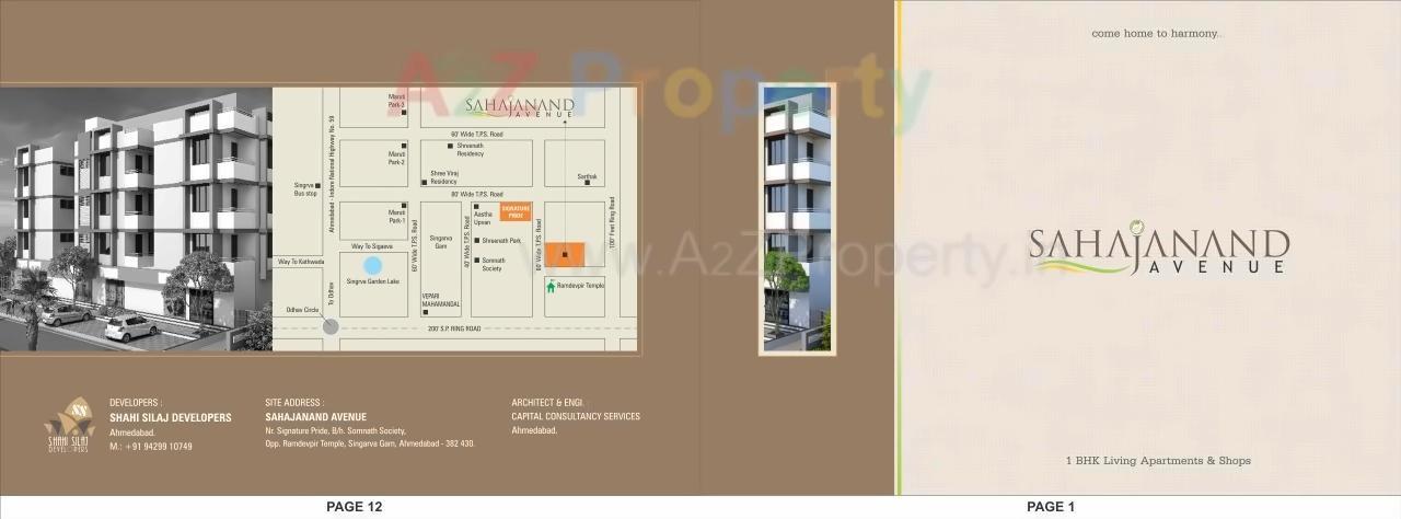Layout of real estate project Sahajanand Avenue located at Singrva, Ahmedabad, Gujarat