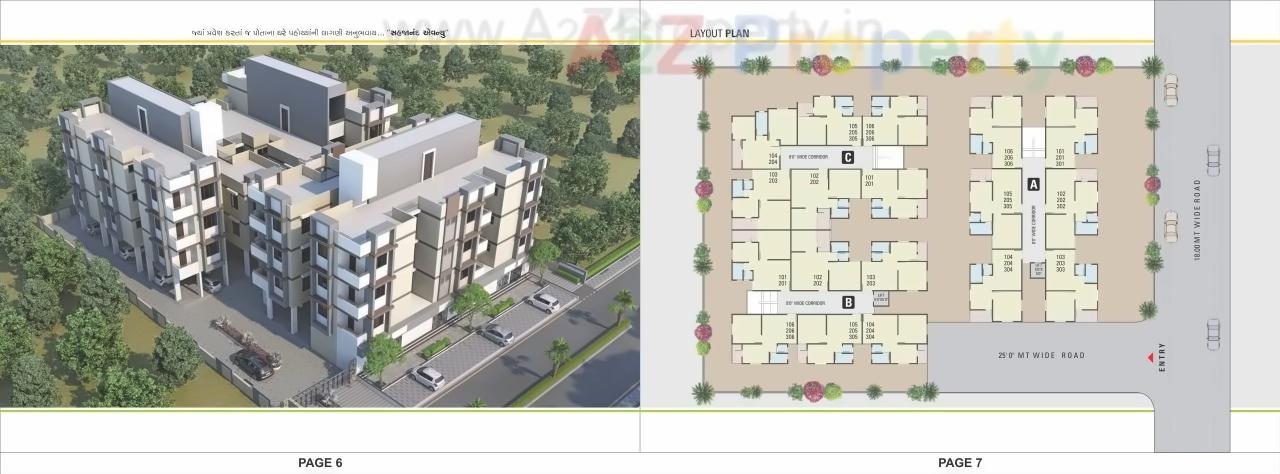 Layout of real estate project Sahajanand Avenue located at Singrva, Ahmedabad, Gujarat