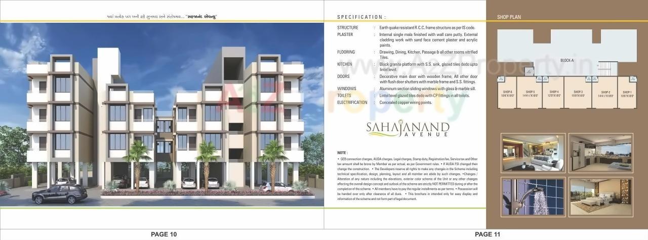 Layout of real estate project Sahajanand Avenue located at Singrva, Ahmedabad, Gujarat