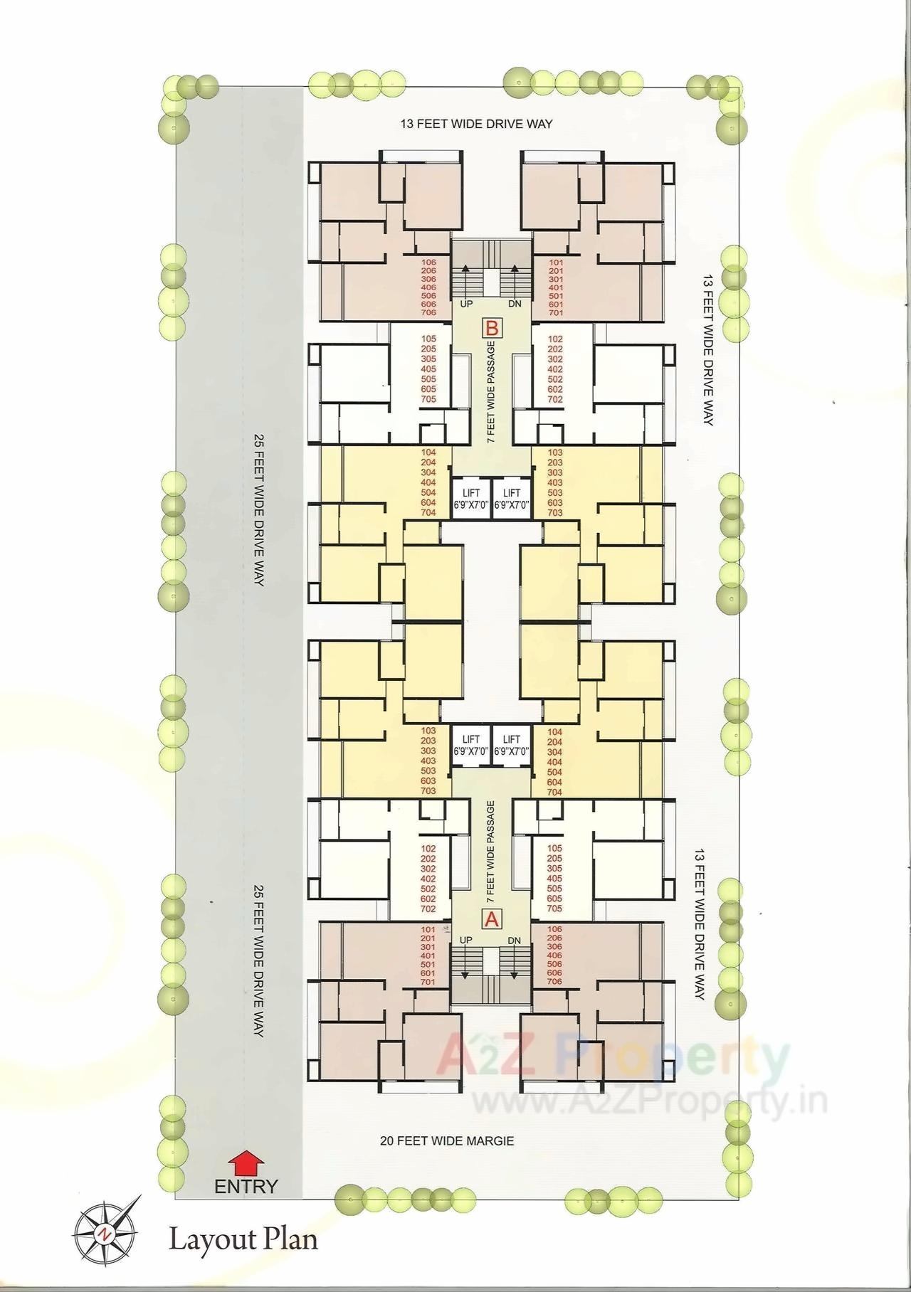 Layout of real estate project Sahajanand Harmony located at City, Ahmedabad, Gujarat