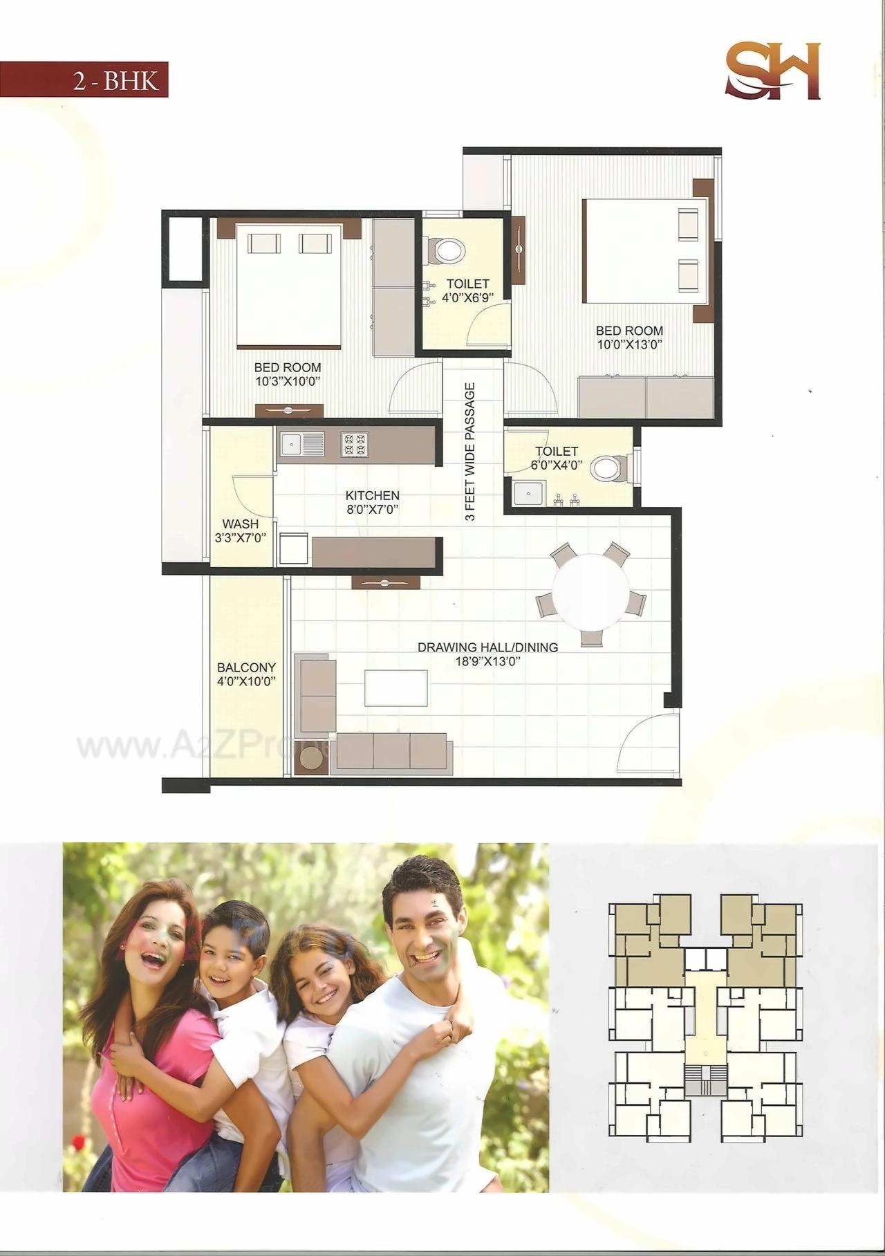 Layout of real estate project Sahajanand Harmony located at City, Ahmedabad, Gujarat
