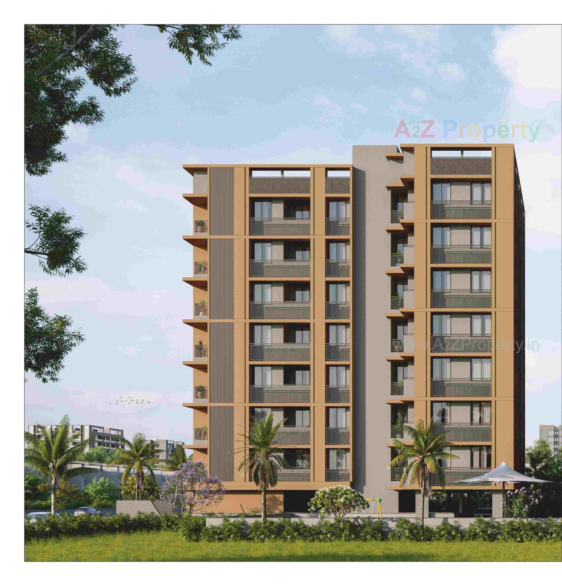 3D Elevation of real estate project Sahajanand Harmony located at Vatva, Ahmedabad, Gujarat