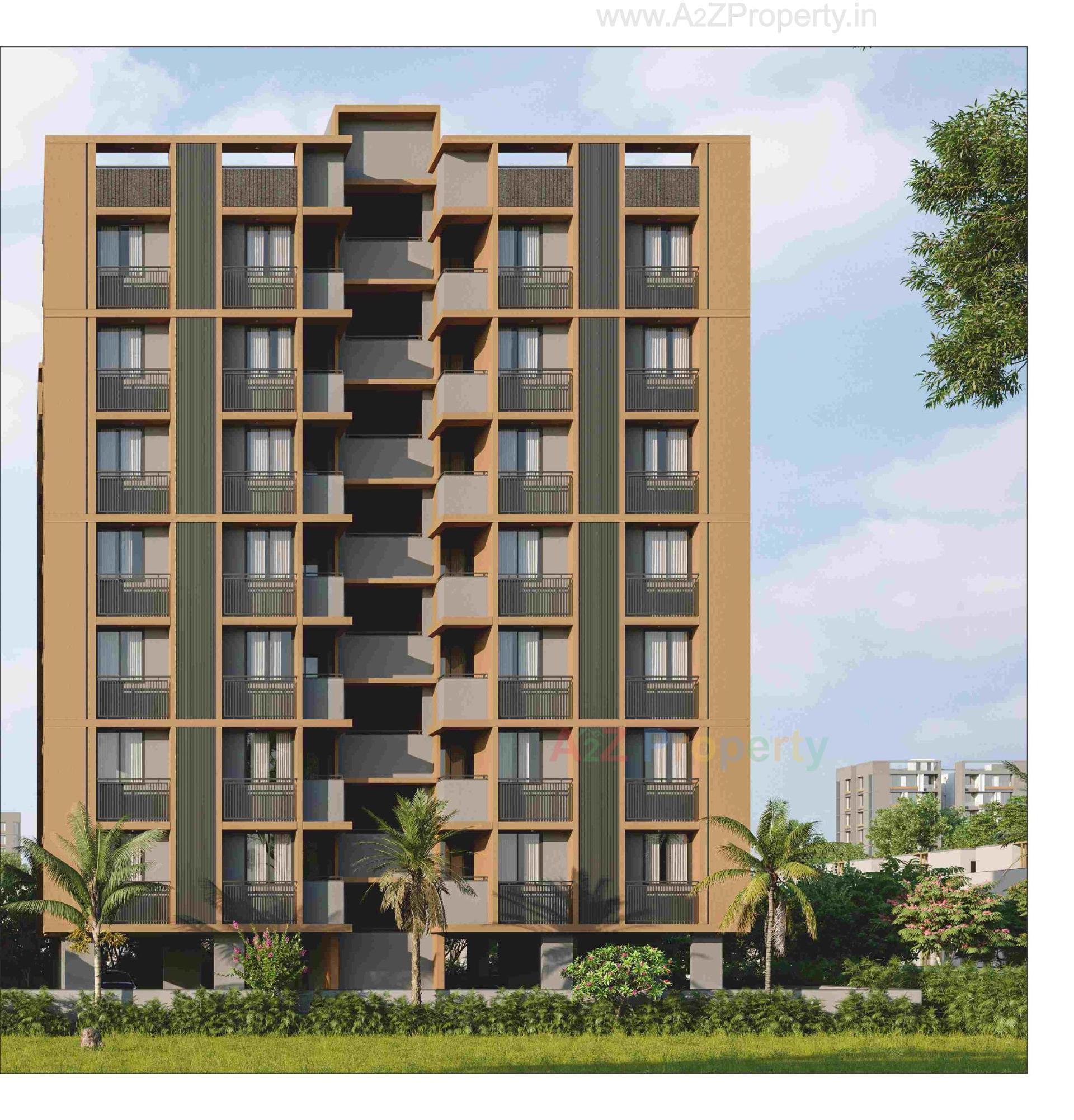 3D Elevation of real estate project Sahajanand Harmony located at Vatva, Ahmedabad, Gujarat