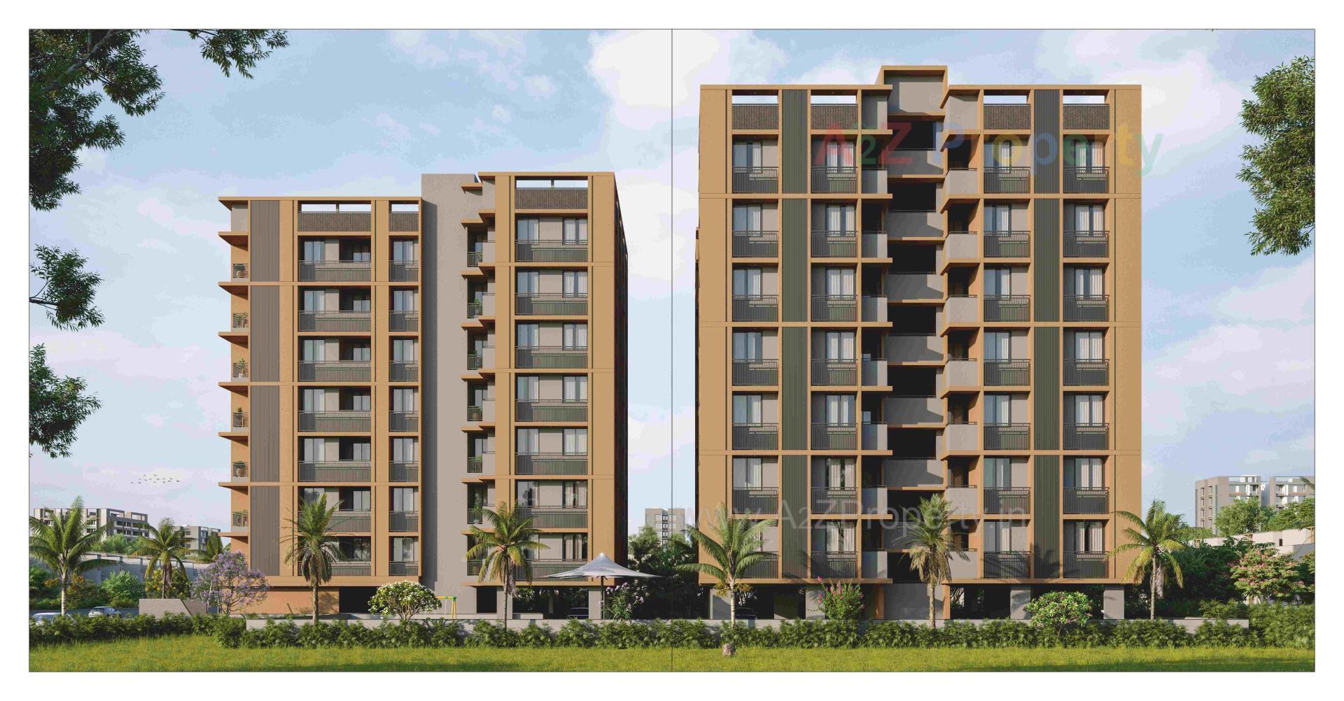 3D Elevation of real estate project Sahajanand Harmony located at Vatva, Ahmedabad, Gujarat