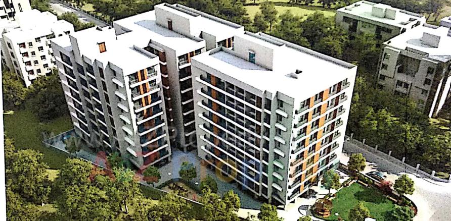 3D Elevation of real estate project Sahajanand Heliconiya located at Chandkheda, Ahmedabad, Gujarat