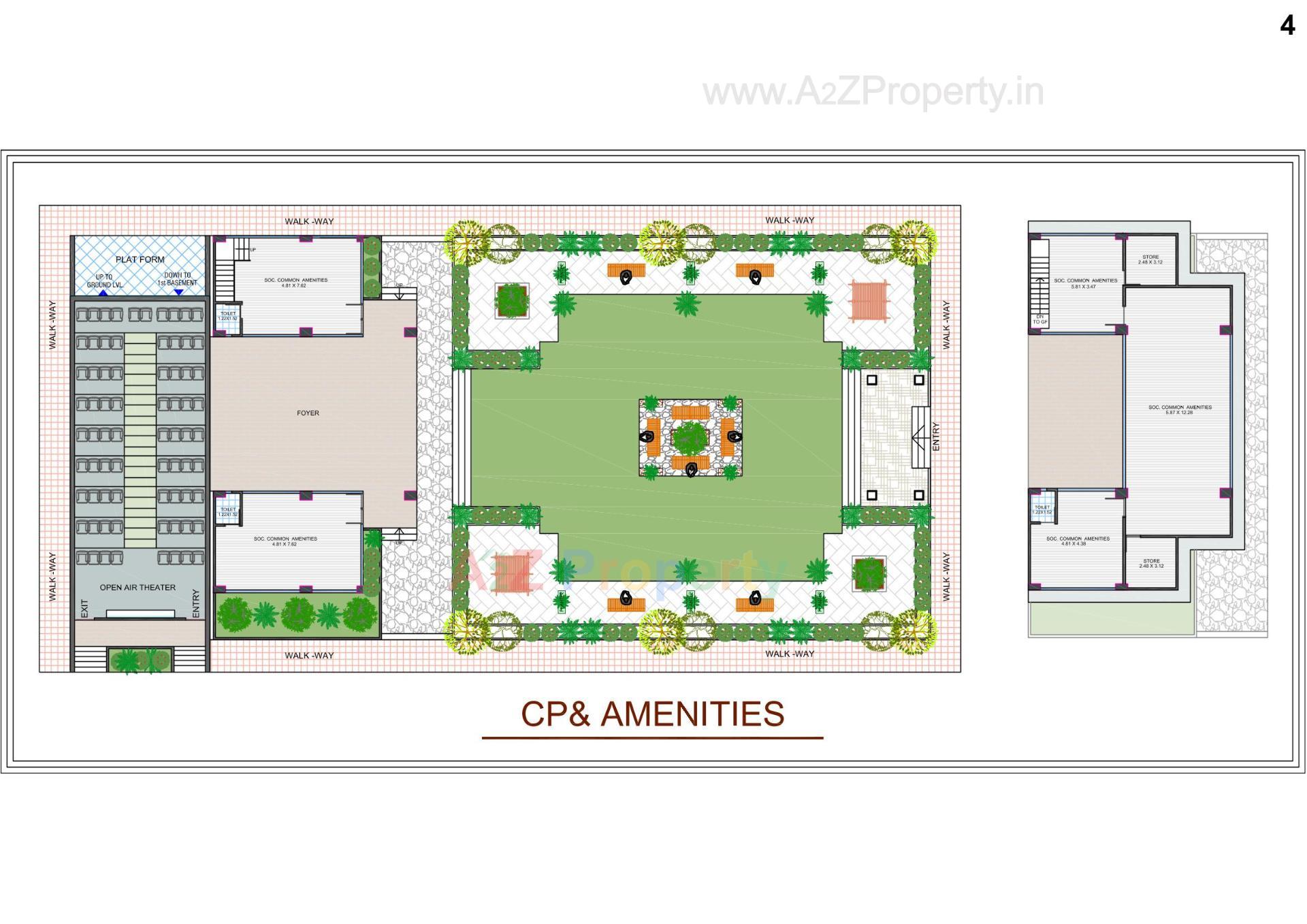 Layout of real estate project Sahajanand Marigold located at Chandkheda, Ahmedabad, Gujarat