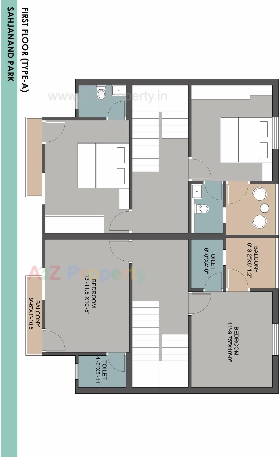 Layout of real estate project Sahajanand Park located at Bavla, Ahmedabad, Gujarat