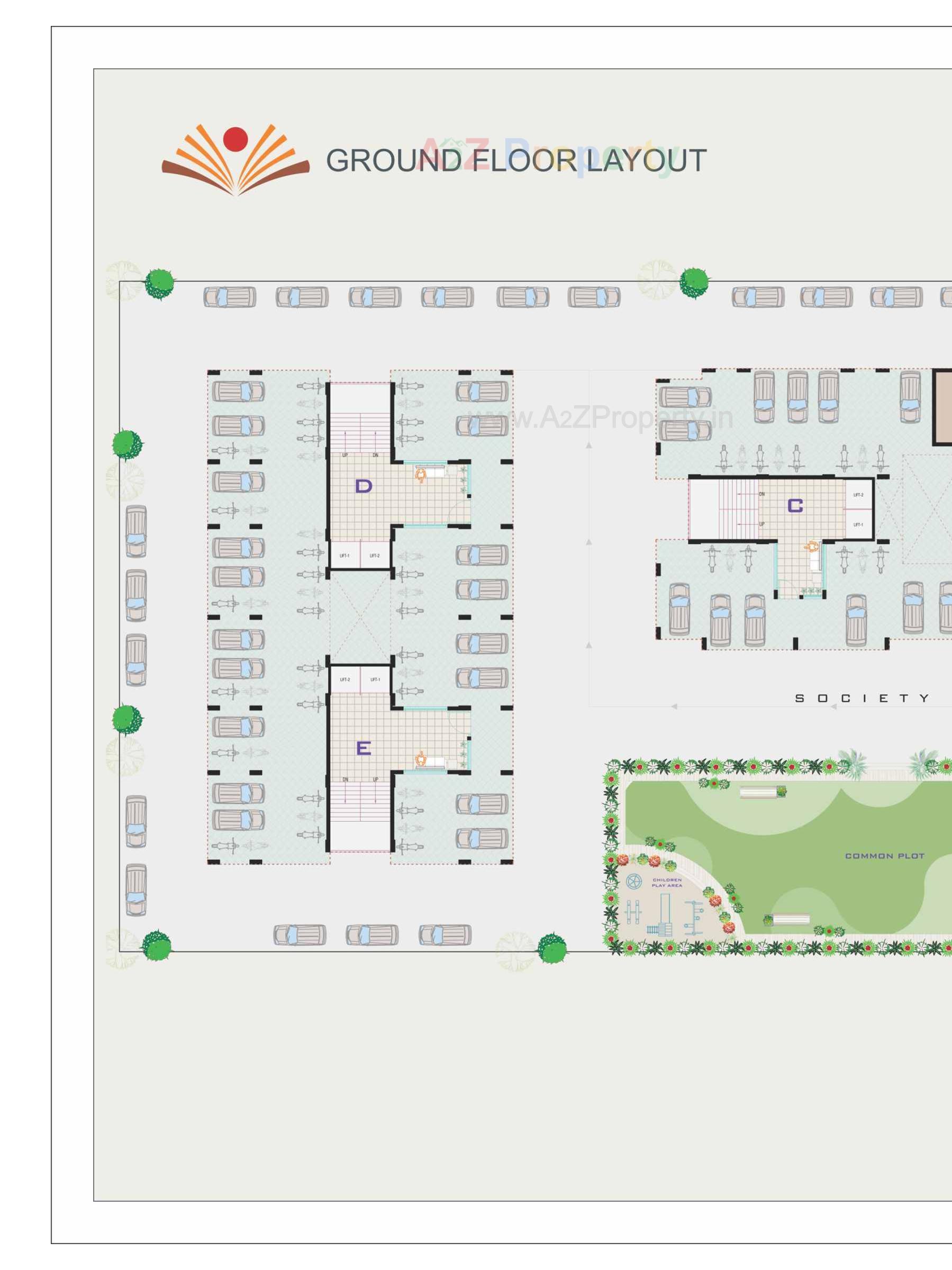 Layout of real estate project Sahajanand Vatika located at Khokhara, Ahmedabad, Gujarat
