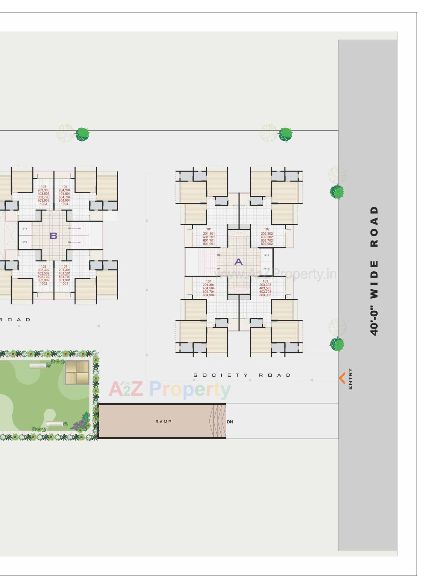 Layout of real estate project Sahajanand Vatika located at Khokhara, Ahmedabad, Gujarat