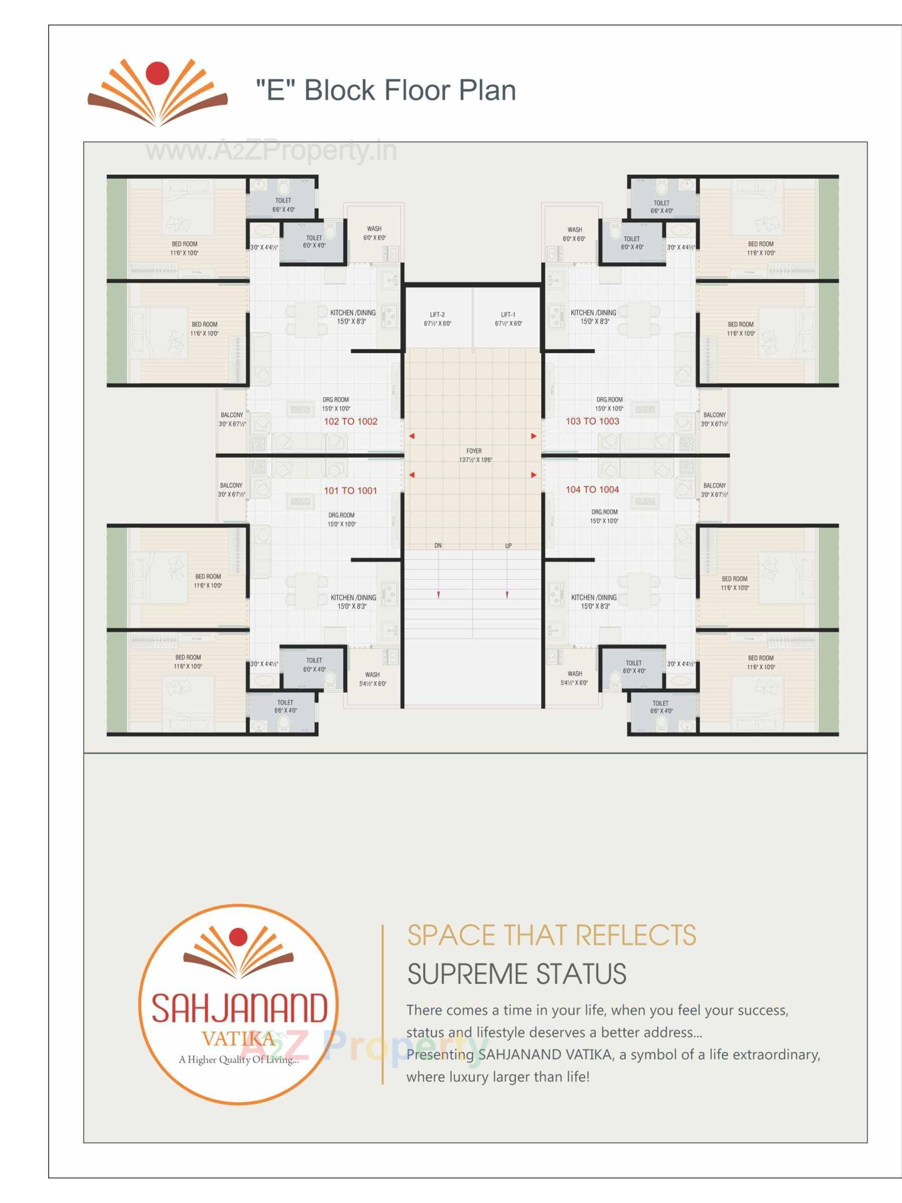 Layout of real estate project Sahajanand Vatika located at Khokhara, Ahmedabad, Gujarat