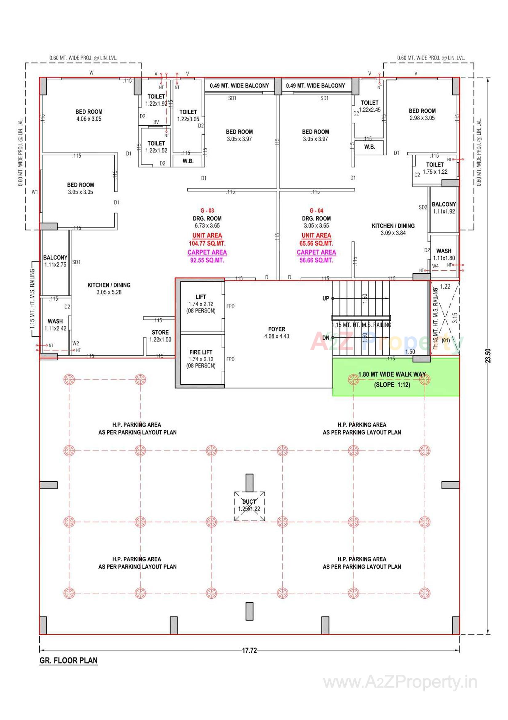 Layout of real estate project Sahara Apartment located at Rajpur--hirpur, Ahmedabad, Gujarat