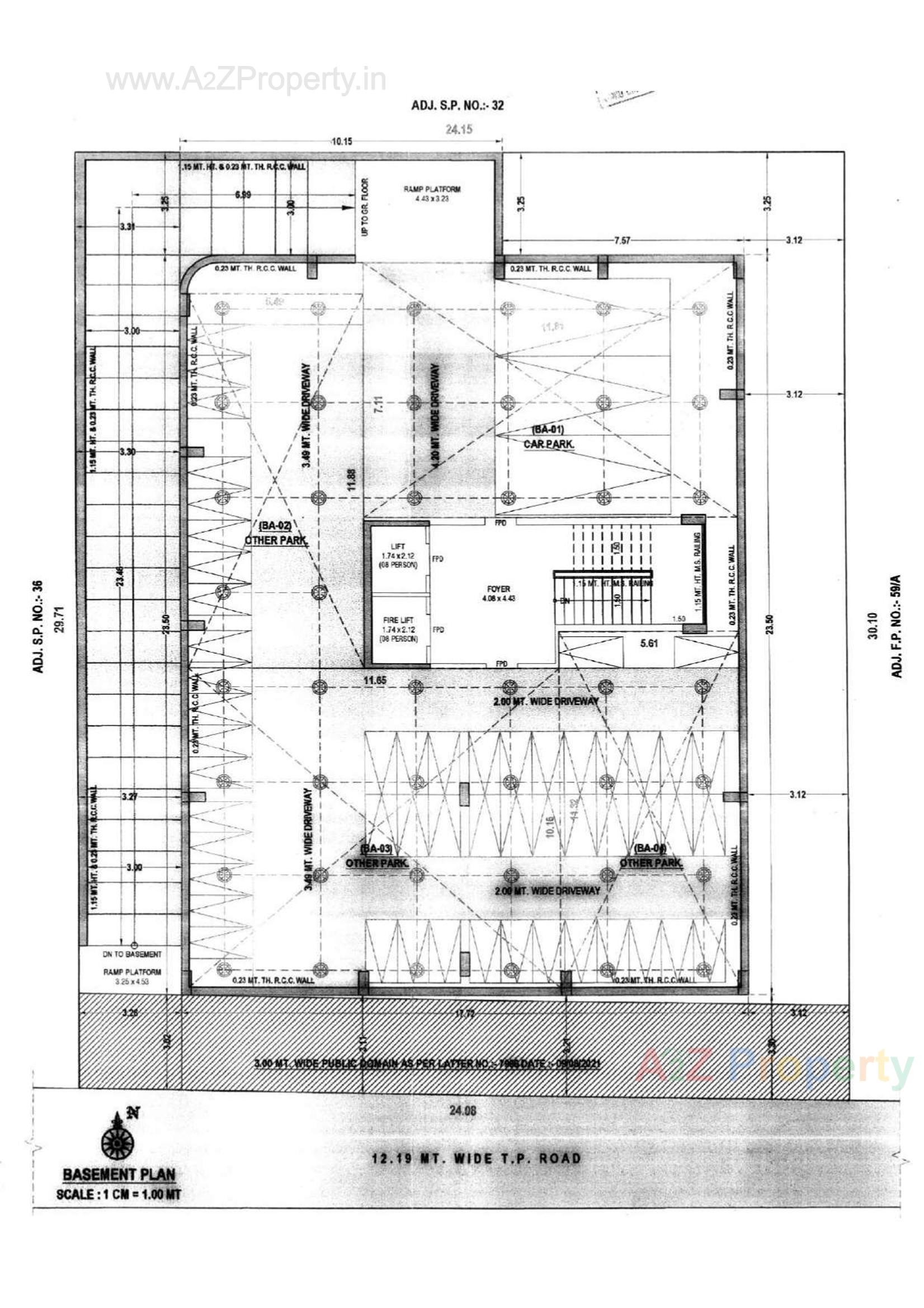 Layout of real estate project Sahara Apartment located at Rajpur--hirpur, Ahmedabad, Gujarat