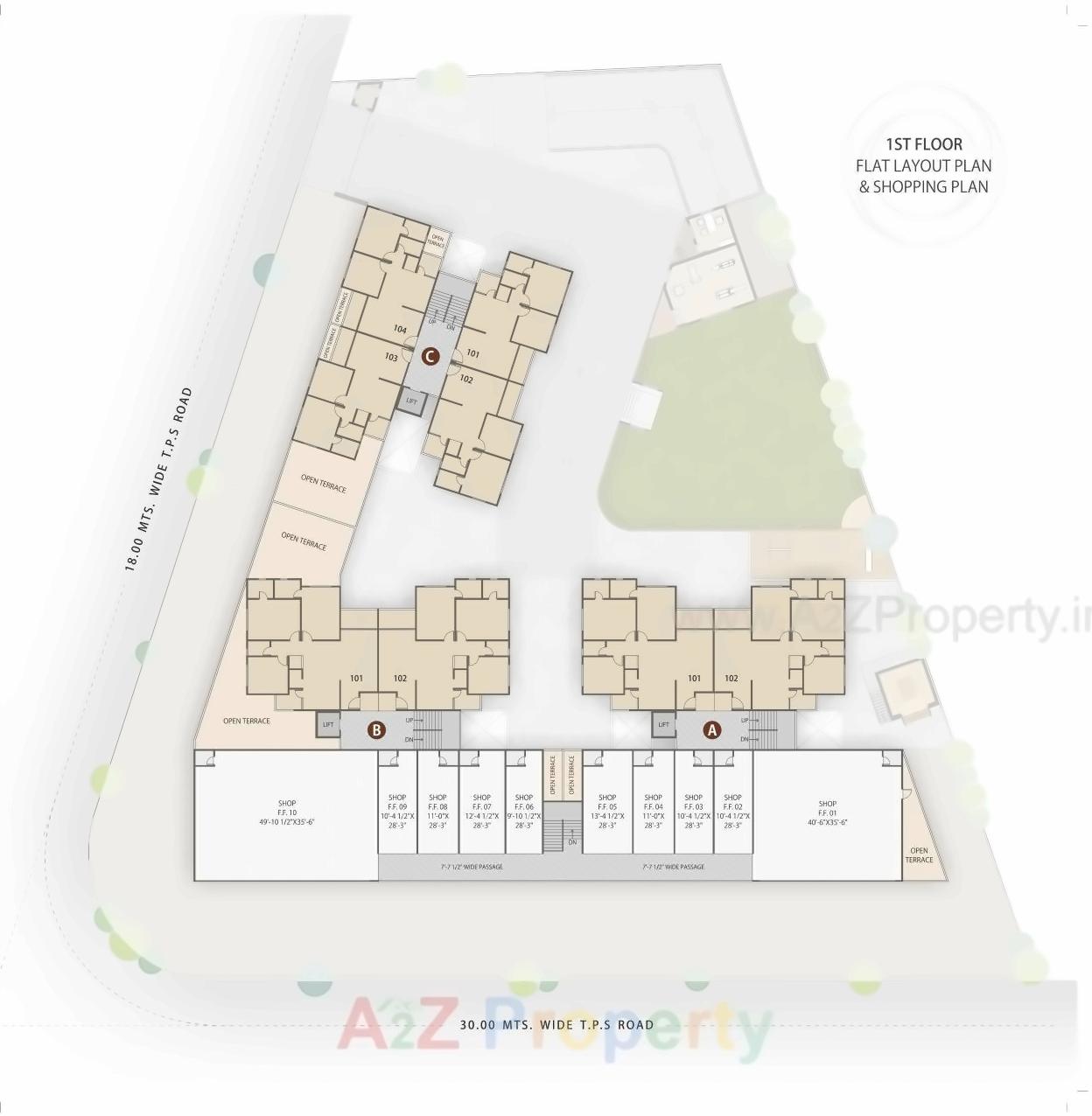 Layout of real estate project Saharsh Serenity located at Gota, Ahmedabad, Gujarat