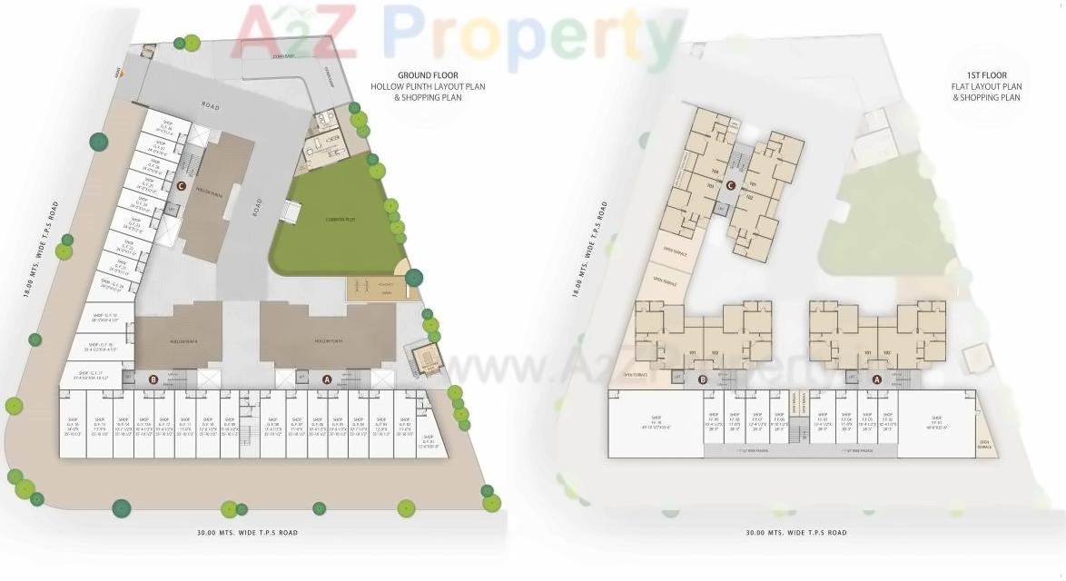 Layout of real estate project Saharsh Serenity located at Gota, Ahmedabad, Gujarat