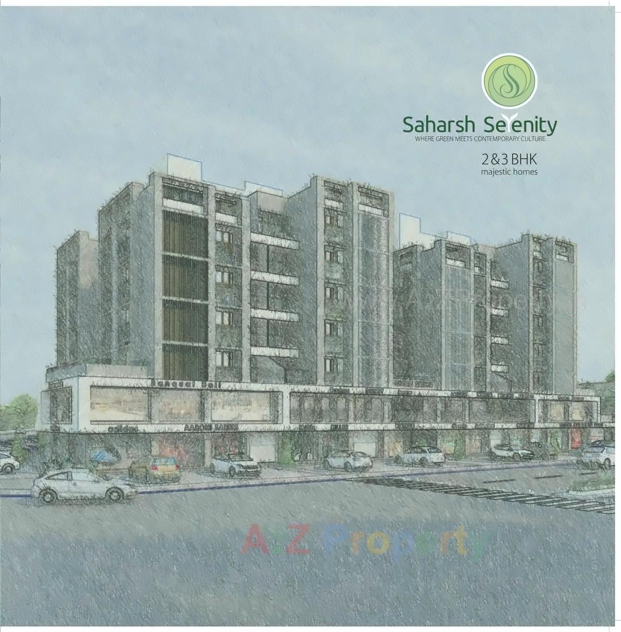 3D Elevation of real estate project Saharsh Serenity located at Gota, Ahmedabad, Gujarat