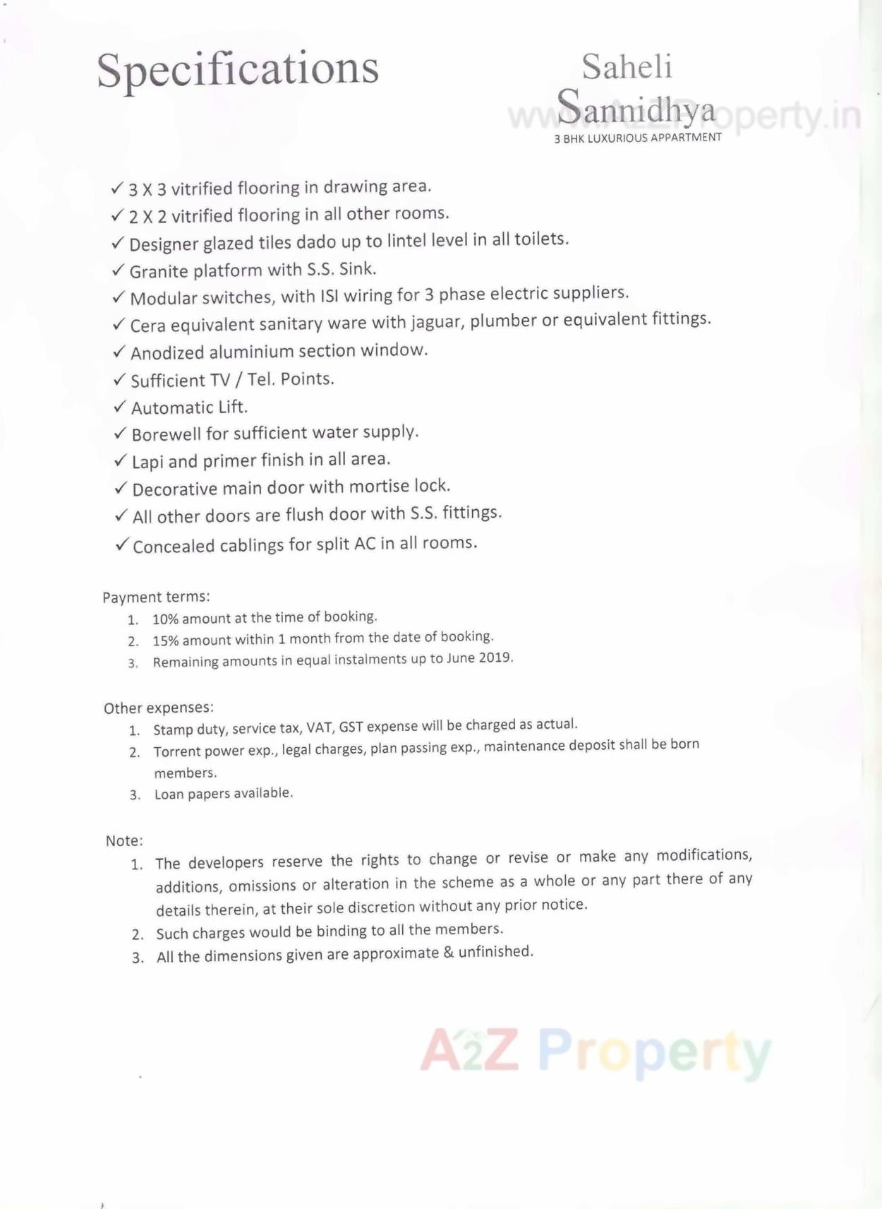 Project Specifications