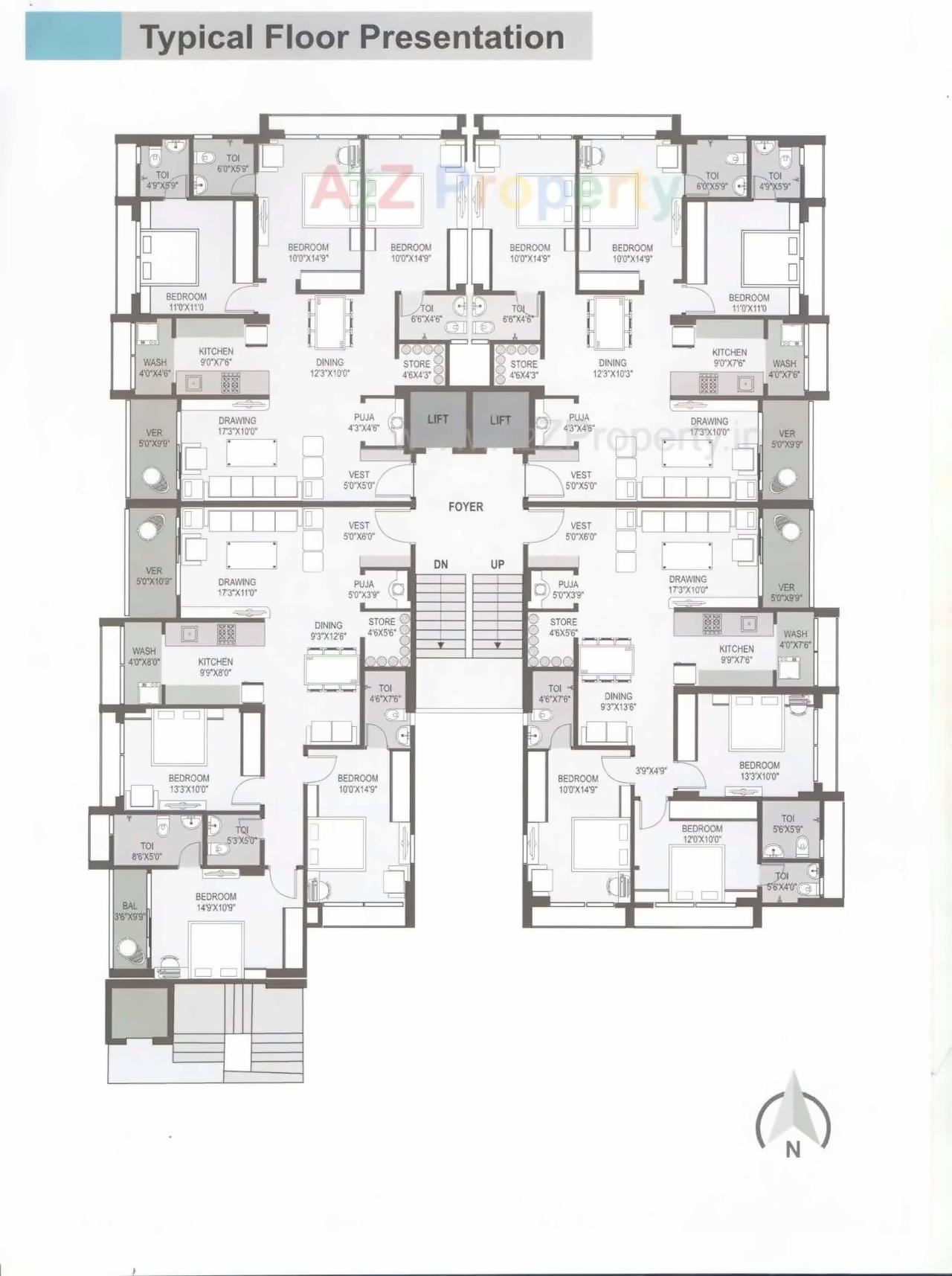 Layout of real estate project Saheli Sannidhya located at Paldi, Ahmedabad, Gujarat