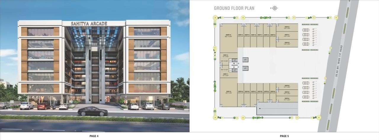 Layout of real estate project Sahitya Arcade located at Naroda, Ahmedabad, Gujarat