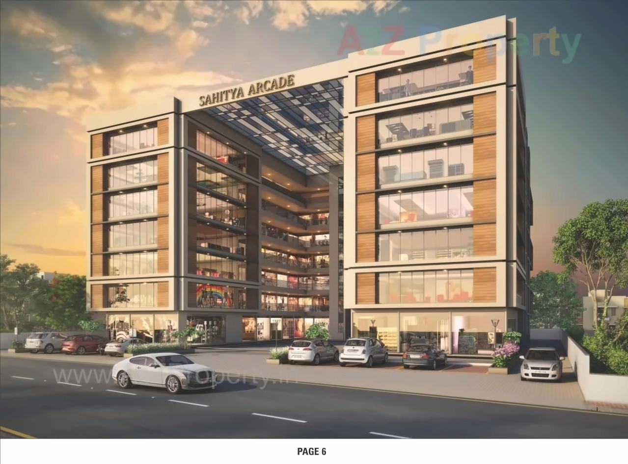 3D Elevation of real estate project Sahitya Arcade located at Naroda, Ahmedabad, Gujarat