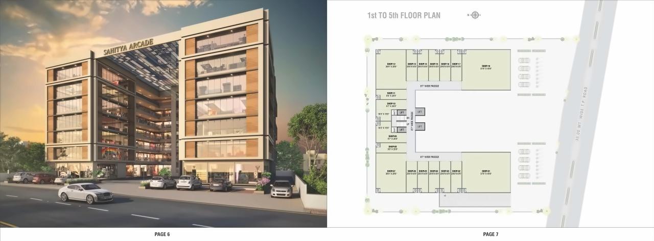 Layout of real estate project Sahitya Arcade located at Naroda, Ahmedabad, Gujarat