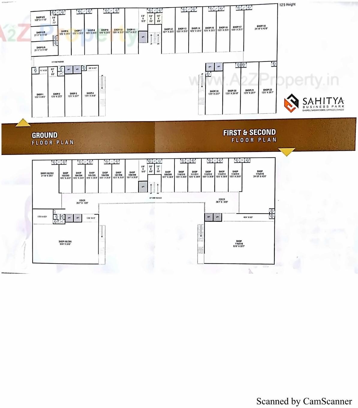 Layout of real estate project Sahitya Business Park located at Nikol, Ahmedabad, Gujarat
