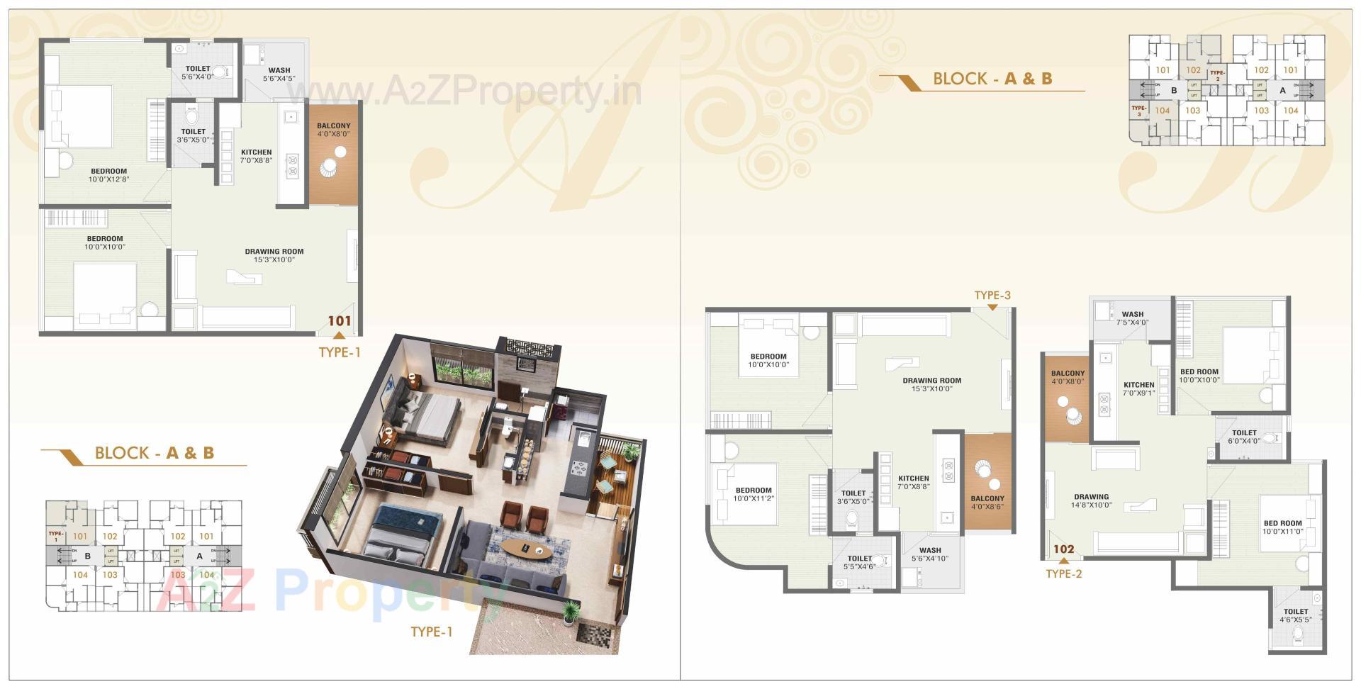 Layout of real estate project Sahitya Elenza located at Muthiya, Ahmedabad, Gujarat