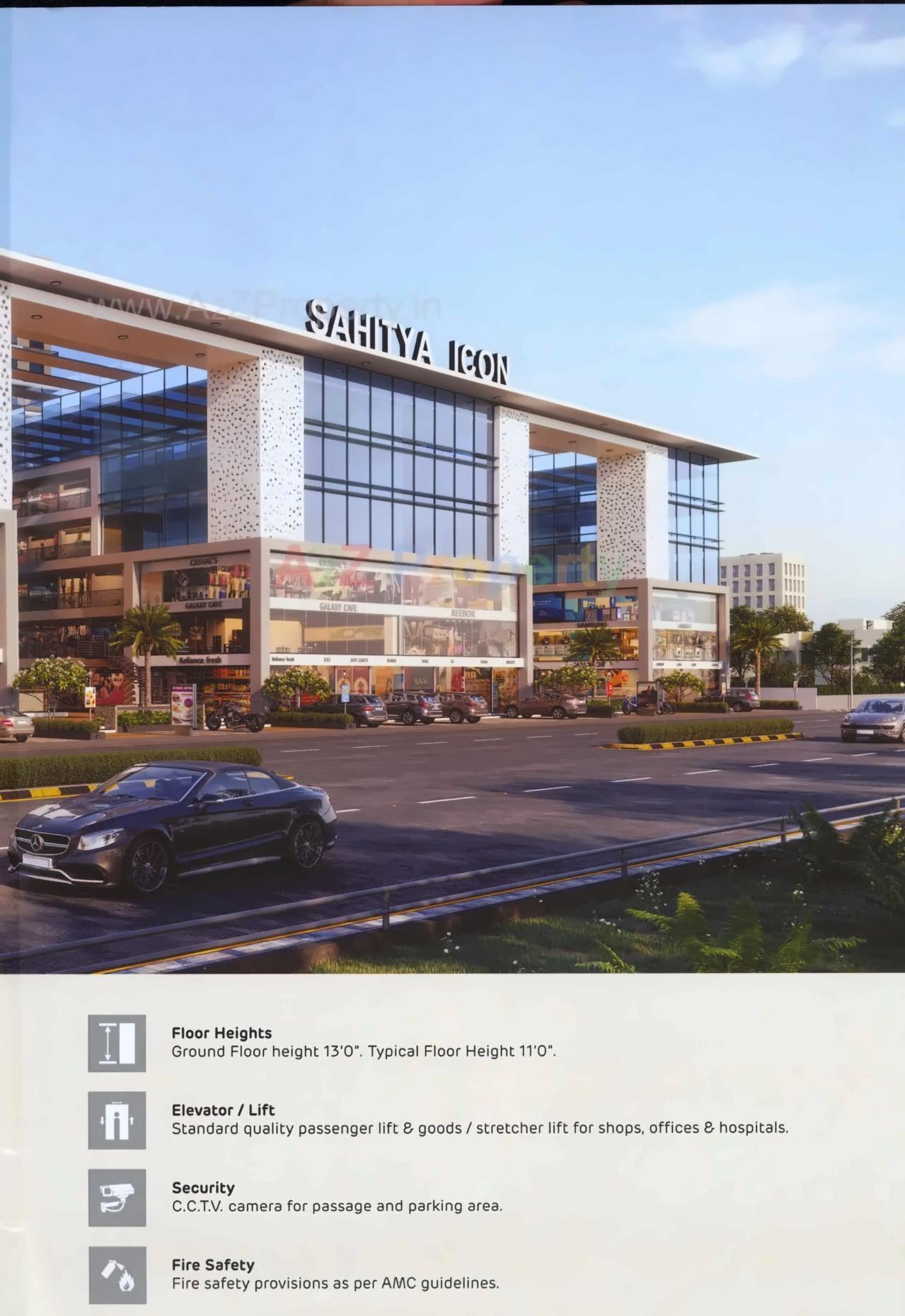 3D Elevation of real estate project Sahitya Hills Icon located at Naroda, Ahmedabad, Gujarat