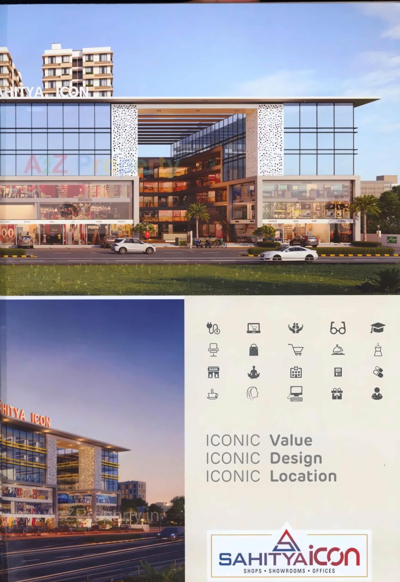 3D Elevation of real estate project Sahitya Hills Icon located at Naroda, Ahmedabad, Gujarat