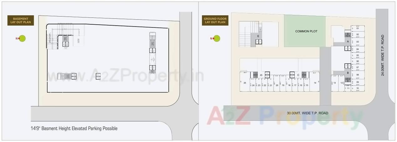 Layout of real estate project Sahitya Hills located at Singarwa, Ahmedabad, Gujarat