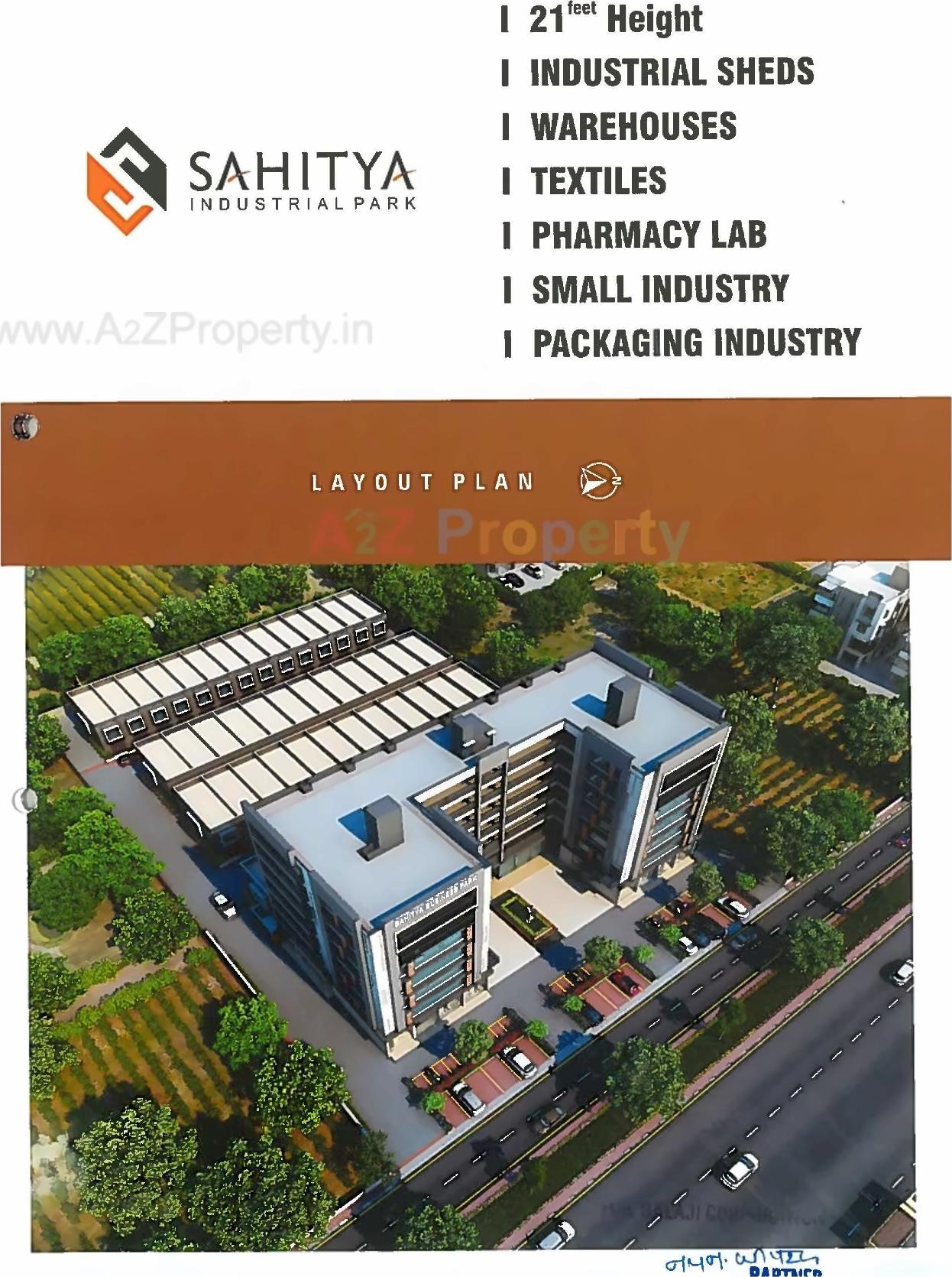 3D Elevation of real estate project Sahitya Industrial Park located at Nikol, Ahmedabad, Gujarat