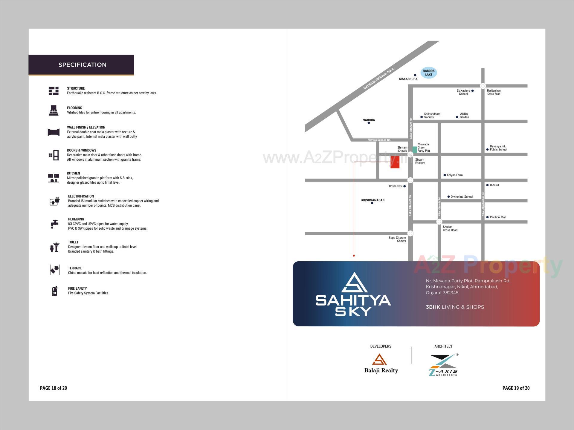  of real estate project Sahitya Sky located at Naroda, Ahmedabad, Gujarat