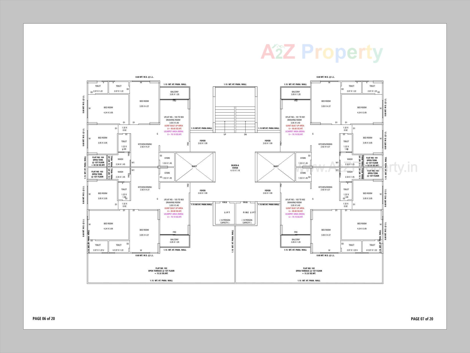 Layout of real estate project Sahitya Sky located at Naroda, Ahmedabad, Gujarat
