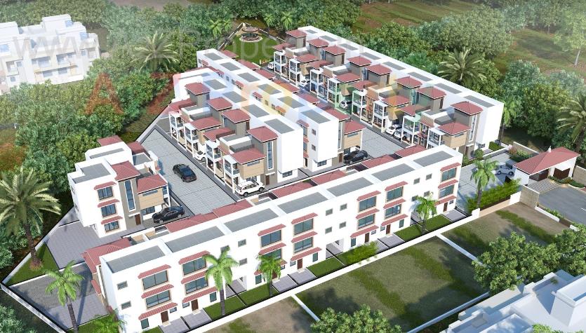 3D Elevation of real estate project Sahjanand Baug located at Odhav, Ahmedabad, Gujarat
