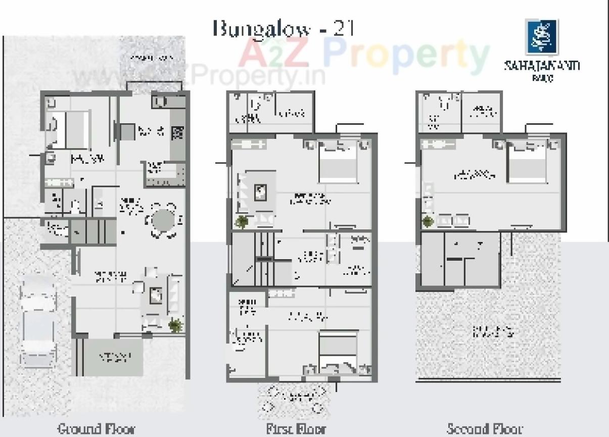Layout of real estate project Sahjanand Baug located at Odhav, Ahmedabad, Gujarat