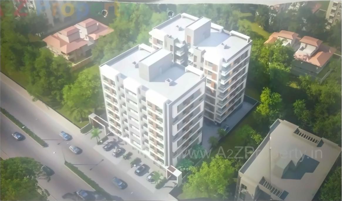 3D Elevation of real estate project Sahjanand Flora located at Chandkheda, Ahmedabad, Gujarat