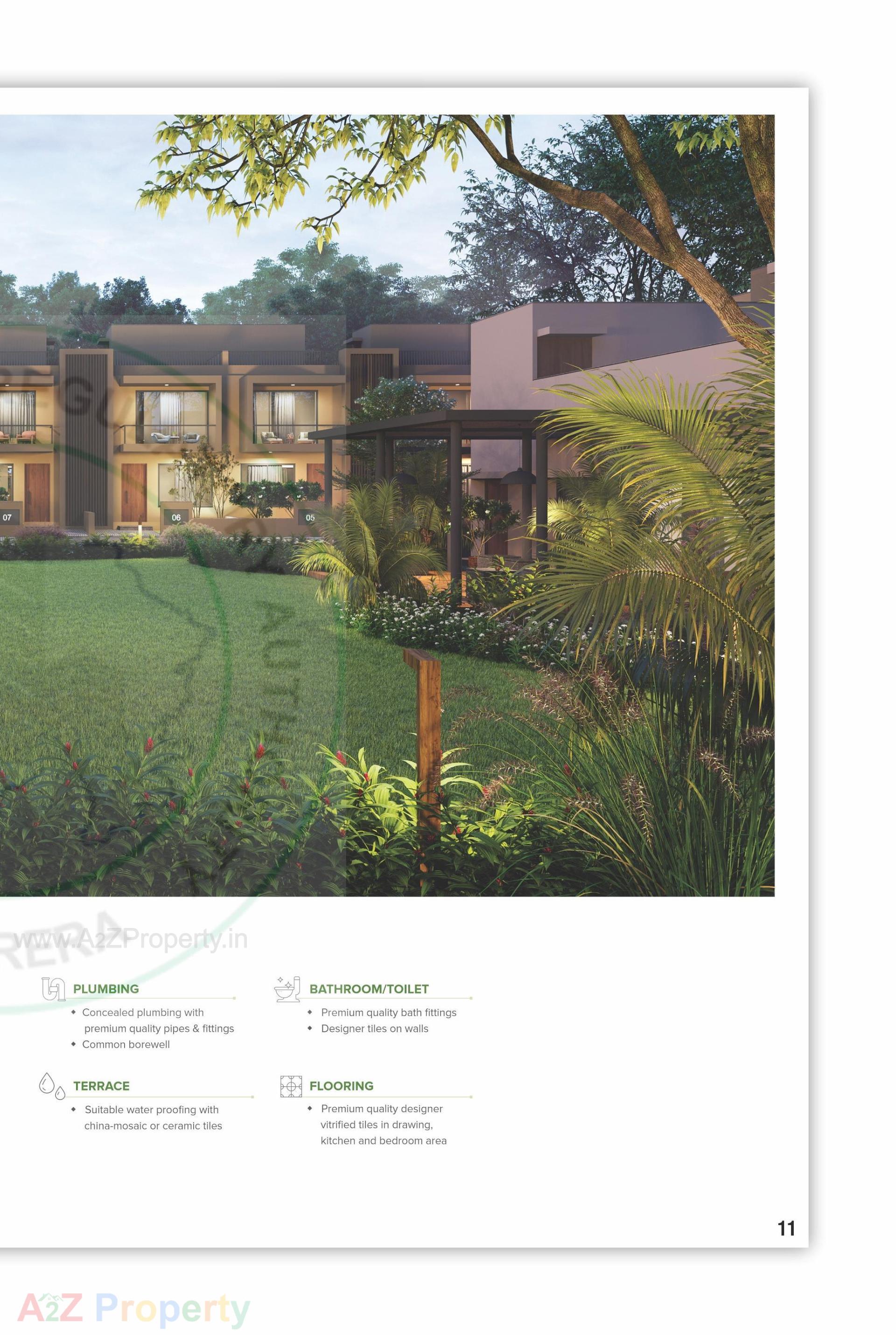 3D Elevation of real estate project Sahjanand Green Villa located at Bavla, Ahmedabad, Gujarat