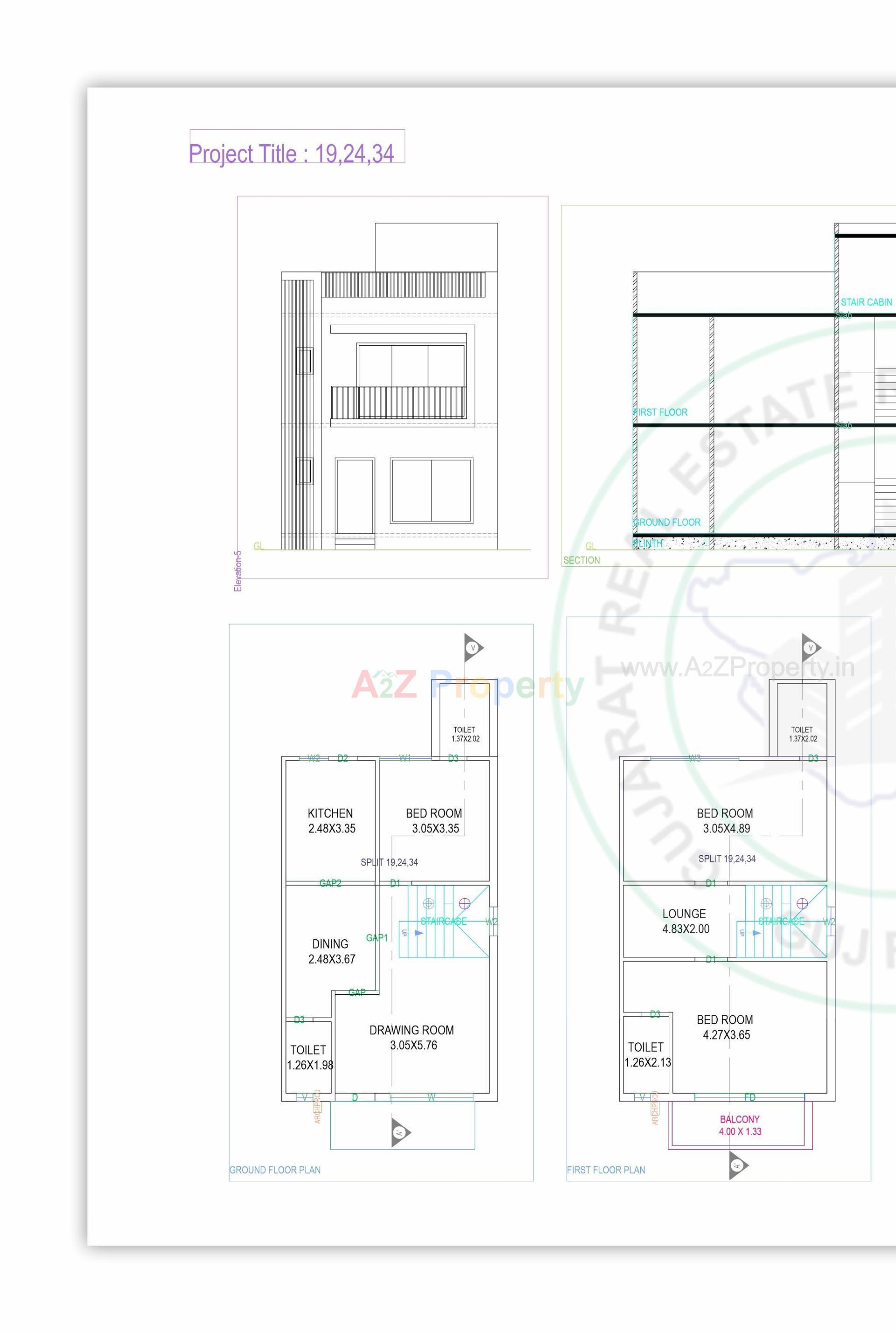 Layout of real estate project Sahjanand Green Villa located at Bavla, Ahmedabad, Gujarat